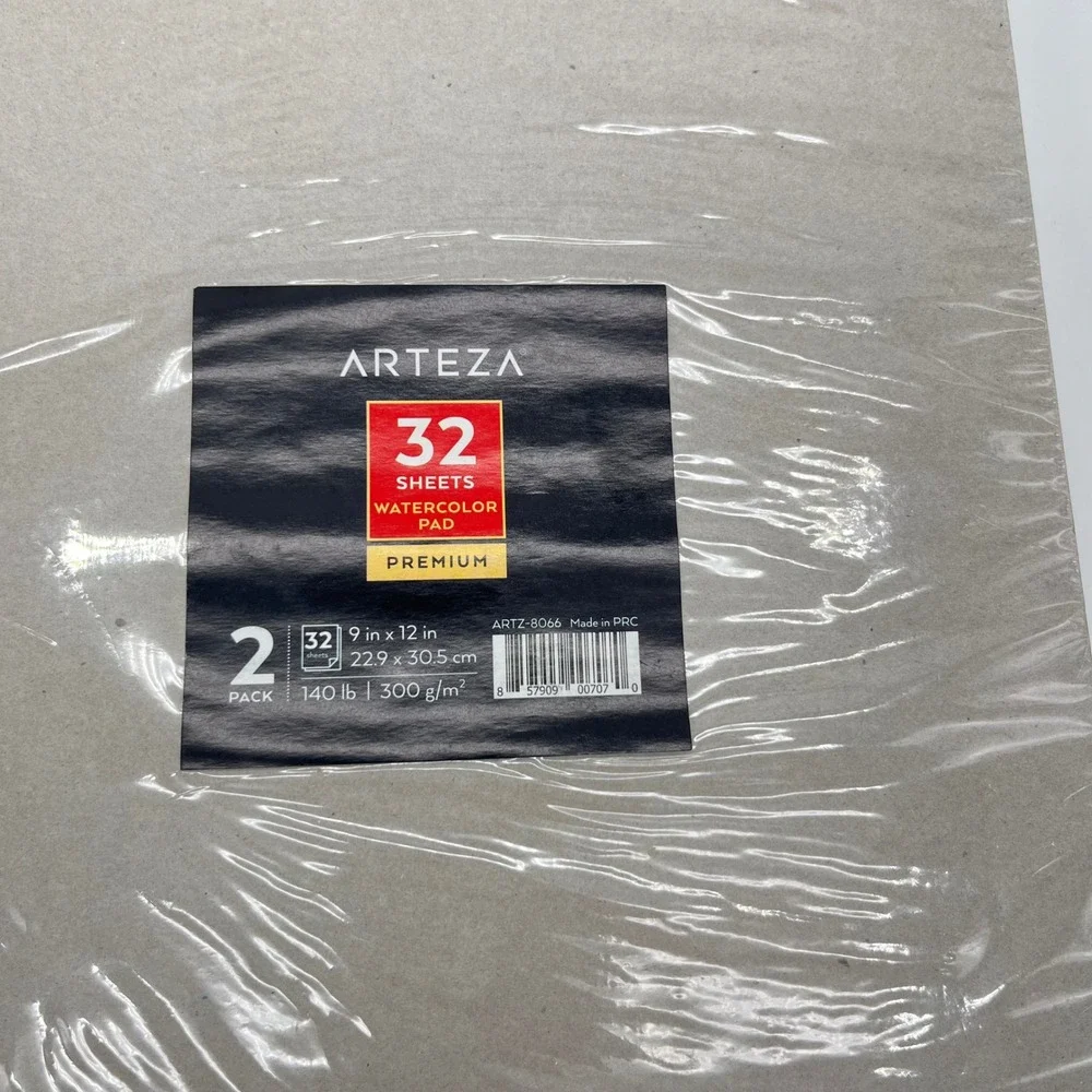 Arteza 2 Pack Watercolor Pad 9x12 32 Sheets Each 140lb 300gsm Premium ARTZ-8066 - Picture 3 of 4